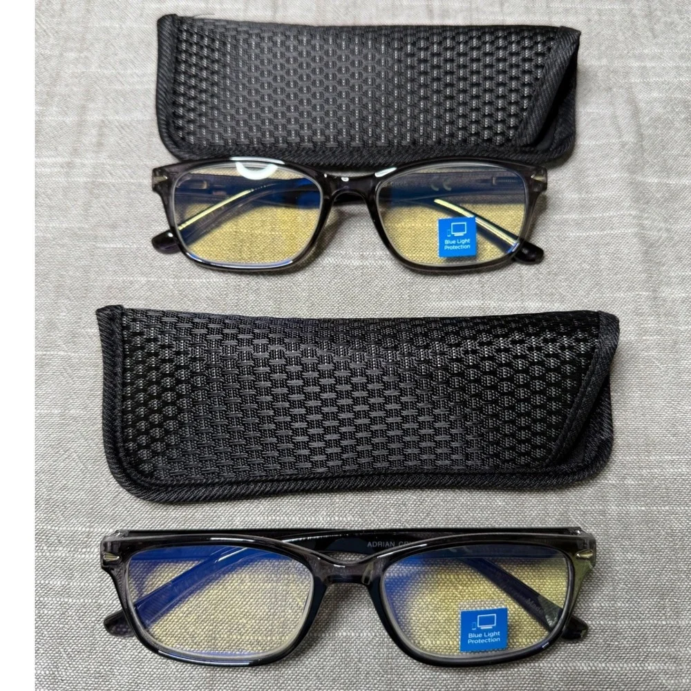 M+ Blue Light Blocking Glasses 2-Pack‎ Adrian Cryg Black UV Protection